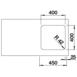 Blanco SOLIS 400-U CNS 31⁄2 BF m.CF o.Afb