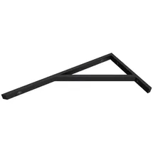 SoGood - doporro Wandkonsole WH02 aus Edelstahl 1 Stück Länge: 45cm Träger Regalträger Waschtischkonsole Regalhalter - Schwarz matt | L-Form