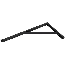 SoGood - doporro Wandkonsole WH02 aus Edelstahl 1 Stück Länge: 45cm Träger Regalträger Waschtischkonsole Regalhalter - Schwarz matt | L-Form