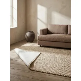 KADIMA DESIGN Teppich uni Weiß, 180 x 270 cm - ANTI-RUTSCH-UNTERLAGE Kadima Design