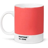 Copenhagen Design Pantone Porzellan Becher, Kaffeetasse 375 ml, mit Henkel, spülmaschinenfest, Farbe des Jahres 2019, Living Coral 16-1546