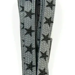 Schnürsenkel 120 stars grey/black