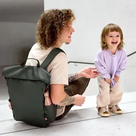 Lässig Outdoor Rolltop Backpack dunkelgrün