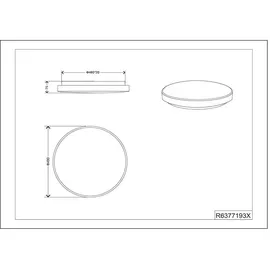 Trio Reality LED-Deckenleuchte Slope Schwarz matt Ø 48,5 cm