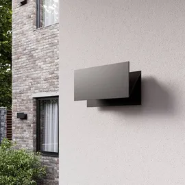 LUCANDE Außenwandleuchte Aluminium 10,9 cm x 27 cm x 15,4 cm spritzwassergeschützt schwarz