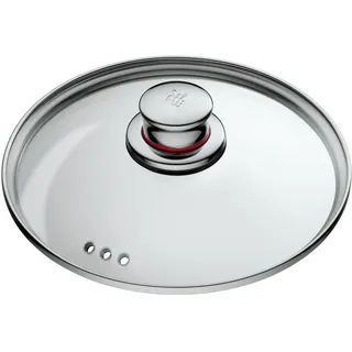 WMF Quality One Topfdeckel 20 cm, Glasdeckel mit Metallgriff, hitzebeständiges Glas, spülmaschinengeeignet