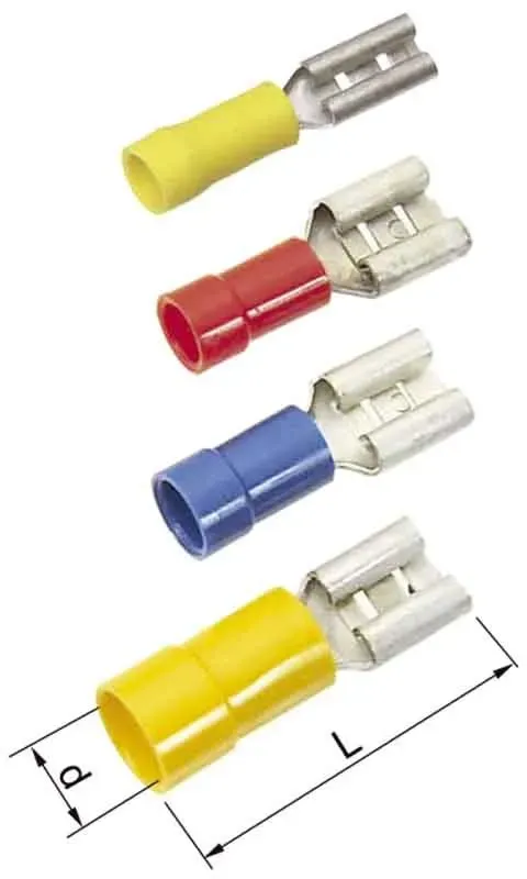 Elpress Flachsteckhülse gelb A0503FLS8