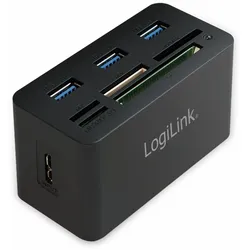 LOGILINK USB 3.0 Cardreader CR0042, 3x USB-A
