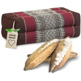 livasia Stützkissen Yogakissen (Classic) vegan und handgefertigt, 17x34x12cm, Kapok rot