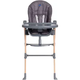 Chicco Hochstuhl Polly Essential Coal, mit Essbrett grau