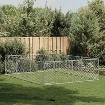 vidaXL Outdoor-Hundezwinger mit Tür 3x4x1 m Verzinkter Stahl
