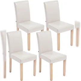 CLP Esszimmerstuhl Ina Kunstleder beige/creme 4er Set