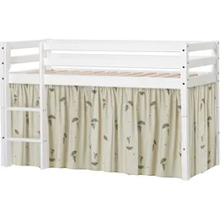 Spielbett HOPPEKIDS "ECO Dream", grün, B:81cm H:105cm L:168cm, Vorhang: 100% Baumwolle, Betten, Massivholz, wahlweise in 2 Größen und 4 Farben, Matratze wählbar