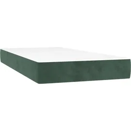 vidaXL Boxspringbett 100 x 200 cm Dunkelgrün