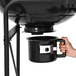vidaXL Holzkohlegrill mit Räuchertuben 91 x 71 x 107 cm schwarz