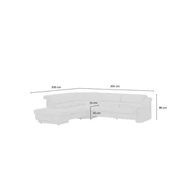 HIMOLLA Ecksofa 1301 ¦ beige ¦ Maße (cm): B: 294 H: 86 T: 256.0