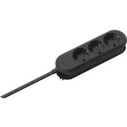 Steckdoseneinheit SMART 3xCEE7/3 schwarz Strom 5,0m CEE7/7