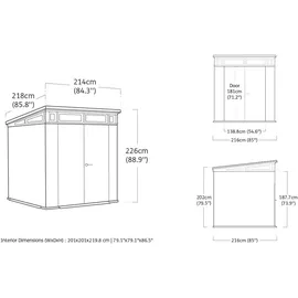 KETER Cortina 2,14 x 2,18 m Grau