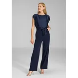 Swing Jumpsuit mit Rundhalsausschnitt, Marine, 36