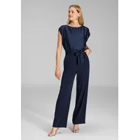 Swing Jumpsuit mit Rundhalsausschnitt, Marine, 36