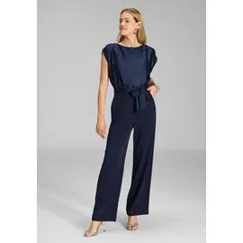 Swing Jumpsuit mit Rundhalsausschnitt, Marine, 36