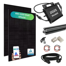 myvoltaics Balkonkraftwerk MyPfannendach bifazial 800 W inkl. Hoymiles Wechselrichter 800 W