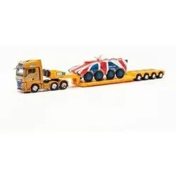 HERPA 316439 1:87 MAN TGX GX 6x2 Tieflade-Sattelzug mit GTK Boxer England 