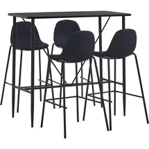 vidaXL 5-tlg. Bar-Set Stoff Schwarz