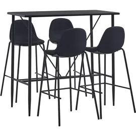 vidaXL 5-tlg. Bar-Set Stoff Schwarz