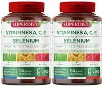 SUPER DIET Complexe Vitamines A, C, E et Sélénium Capsule(S) 2x150 pc(s)