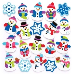 Sticker Schneemann aus Moosgummi (pro Set 120) Bastelbedarf Verzierung & Dekorationen