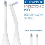 Curaprox single, für elektrische Schallzahnbürste Hydrosonic pro und easy, Einbüschelkopfbürste, unterschiedliche Filamentfarben, Nachfüllpackung mit 2 Stück