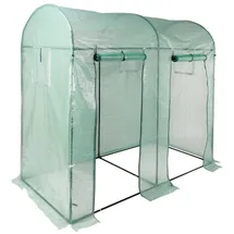 Böttcher-AG Gewächshaus 62409, 2 m2 Fläche, 200 x 100 x 180 cm, Folie , mit 2 Türöffnungen