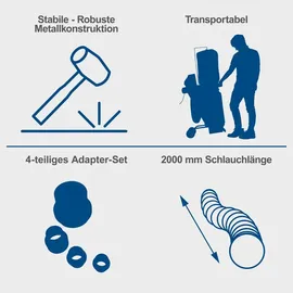 SCHEPPACH Absauganlage DC500 75L 5xSpänesack 1Filtersack 1flex. Absaugadapter