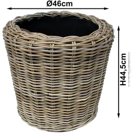 beck ag Rattan Ø 45 x 43 cm Grau