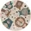 HANSE HOME HANSE HOME Adventures Animal Party bunt creme braun blau H 8mm Ø 100cm Teppiche Spielteppich fest Kinderzimmer Kurzflor Spielunterlage