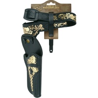 Schrödel J.G. ”žGürtel klein, 1 Pistolengürtel aus Kunststoff Spielzeugpistolen, Ideal für Cowboykostüme, 78 cm, schwarz (703 4111)