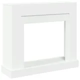 vidaXL Kaminumrandung Weiß 100x30x87,5 cm Holzwerkstoff