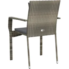 vidaXL Gartenstuhl 59 x 59 x 88 cm grau 2 St.