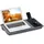 Relaxdays Graues Laptopkissen mit Mauspad Schwarz,Grau