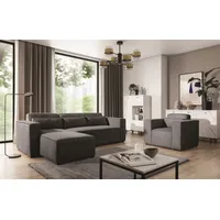 Fun Möbel Ecksofa Schlafsofa inkl. Sessel WALDO, Stoff Poso