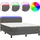 vidaXL Boxspringbett 140 x 200 cm Dunkelgrau