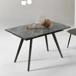 Hochwertiger Ausziehtisch in modernem Design Sinterstein und Metall