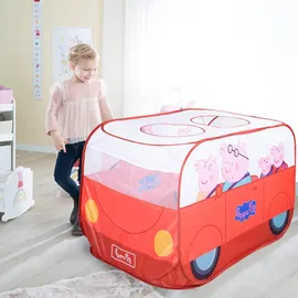 roba Pop-Up Spielzelt 'Peppa Pig Zelt in Autoform mit automatischer Klappfunktion, für drinnen und draußen, rot...