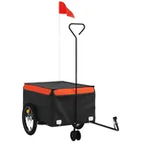 vidaXL Fahrradlastenanhänger schwarz/orange 45 kg