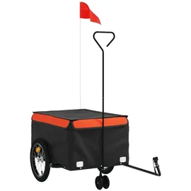 vidaXL Fahrradlastenanhänger schwarz/orange 45 kg