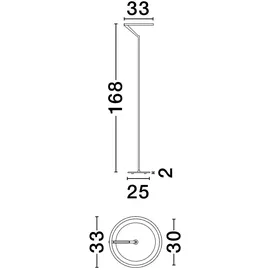 Nova Luce Tilia 1 Ø 33cm H 168cm Braun