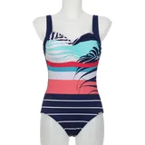 Sunmarin Badeanzug Damen Nachtblau/Multicolor 52B