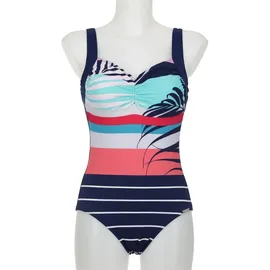 Sunmarin Badeanzug Damen Nachtblau/Multicolor 52B