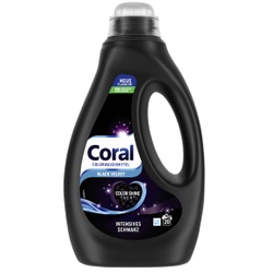 Coral Flüssigwaschmittel Black Velvet, Waschmittel für dunkle Kleidung, 1 Liter - Flasche für 20 Waschladungen
